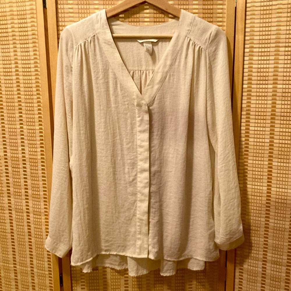 H&M Women's Blouse - Cream Color - Size 6